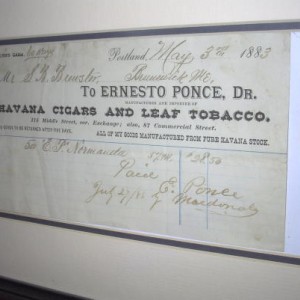 1883 Cigar Receipt