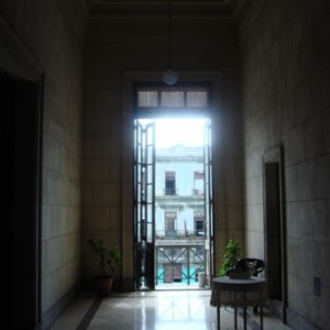 Inside the Capitol building 4 - a view to the slum.