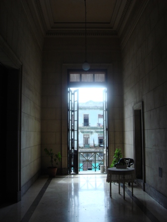 Inside the Capitol building 4 - a view to the slum.