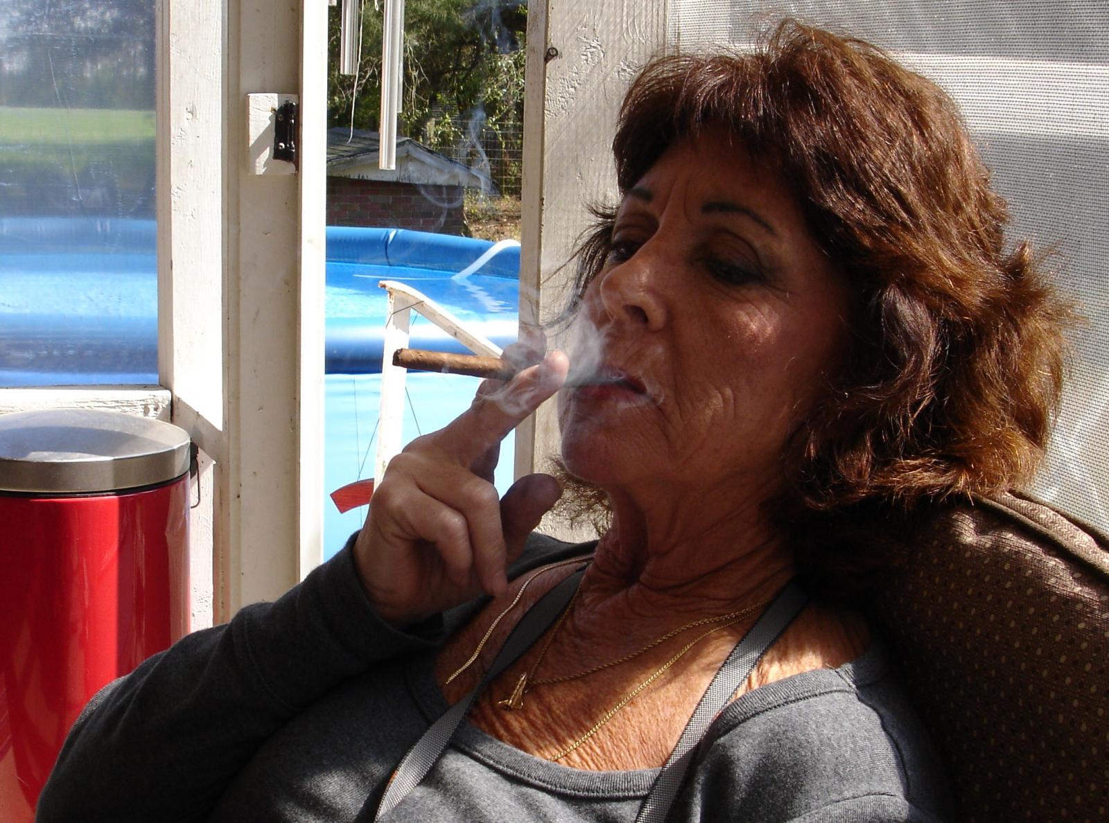 Mom and her Macanudo