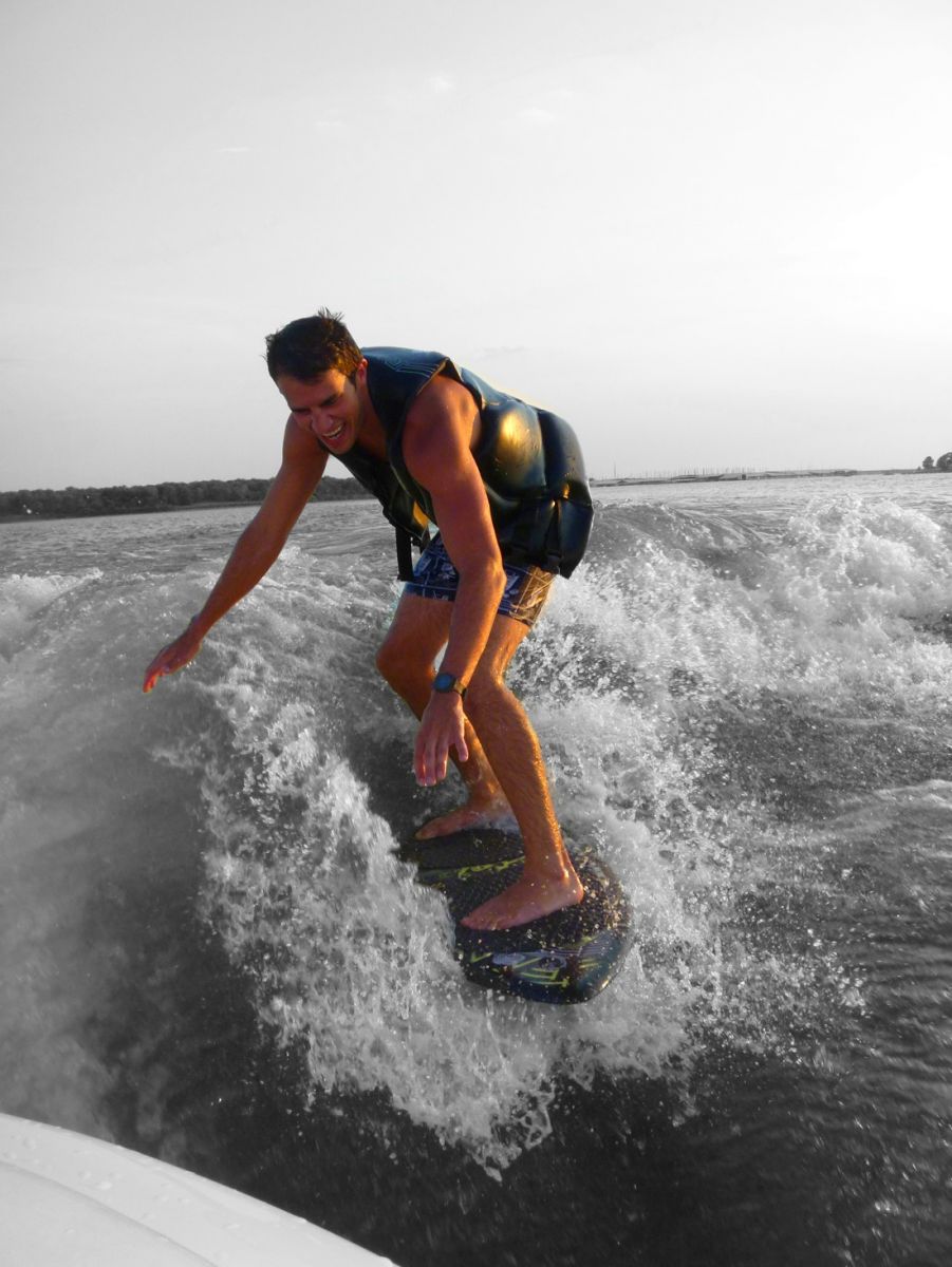 wakesurfing